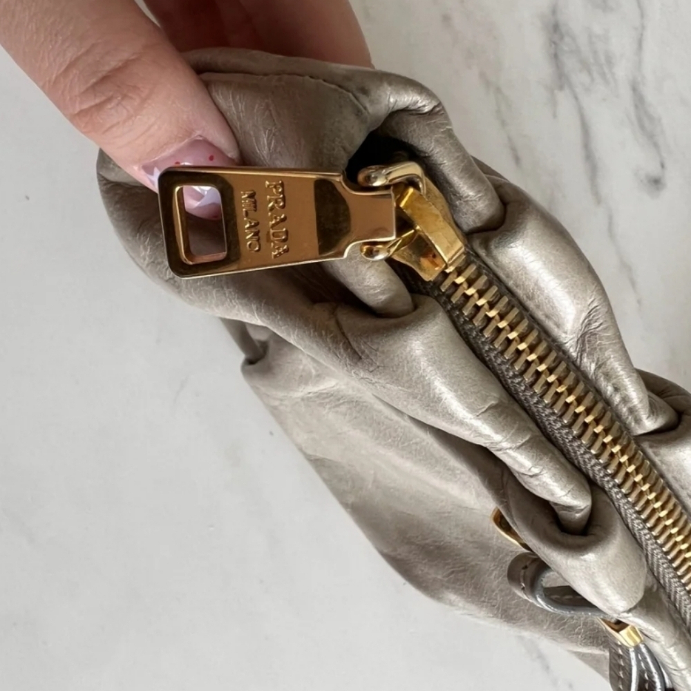 Authentic Prada Leather Wristlet Clutch - Picture 7 of 9